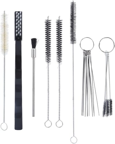 Airbrush Reinigingsset met 19 Stukken - Accessoires voor Verfspuiten, Nozzles en Handgereedschap