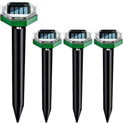 Solacis Mollenverjager - Mollenbestrijding - Ongediertebestrijding - Ultrasoon geluid - Tegen mollen en muizen - Must have voor in de tuin!