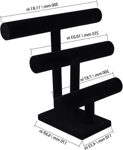 T-Shaped Armbandenhouders in 2 Stuks met 3 Niveaus, Ideaal voor Armbanden, Horloges en Sieraden Organisatie