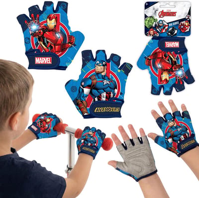 MARVEL Avengers Fietshandschoenen, Kinderhandschoenen voor fietsen en scooters, klittenbandsluiting, voor jongens