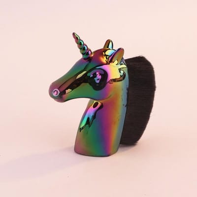 Pinceau Blush Licorne Pinceau de Maquillage et de Soin Tête de Cheval Colorée Pinceau Fond de Teint Pinceau Poudre Libre Pinceau Poussière pour Nail Art