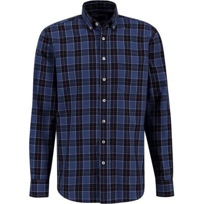 Fynch-Hatton Overhemd Multi Checks Button Down Night / male