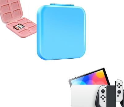 Gadgetpoint - Cassettehouder - Spelhouder - Opberg box - Cassette box - Accessoires geschikt voor Nintendo Switch - Lichtblauw