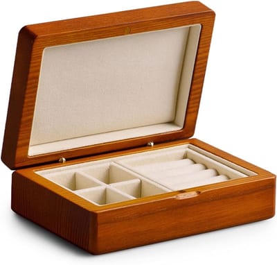 Juwelendoos Vrouwen - Sieradenhouder Opslag - Sieraden Organiseren - Houten Constructie - Meerdere Lades - Natuurlijk Hout