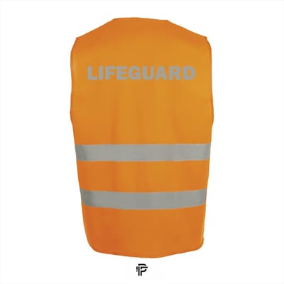 Veiligheidshesje LIFEGUARD- Fluo Oranje - Maat S - Tekst zwart - Veiligheidshesje voor Volwassenen – Veiligheidsvest - Oranje Hesjes