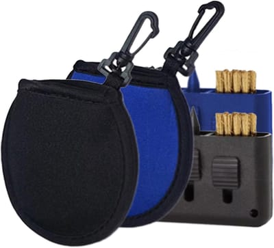 Set van 2 waterdichte golfbal reinigingspouches voor golfclubs en accessoires, geschikt voor wasmachine en golfkar, ideaal voor mannen en vrouwen