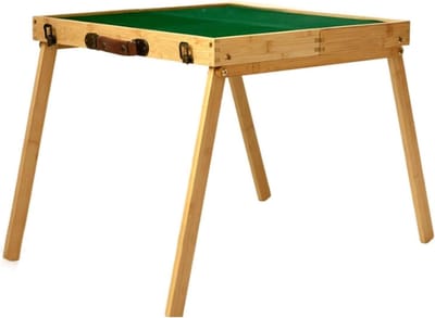 Opvouwbare Mahjong tafel - Speeltafel vierkant - Spelavonden organiseren - Compact en draagbaar - Eén maat - Groen