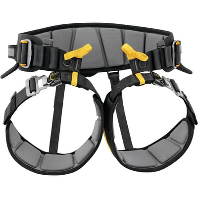 Petzl FALCON ASCENT 1 Black/Yellow – Lichtgewicht zitgordel voor redding en touwtoegang