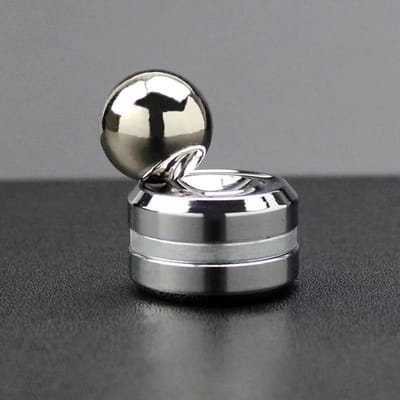 Volwassen Bureau Stressverlichting Metaal Fidget Speelgoed Decompressie Hypnose Roterende Gyroscoop Vingertop Speelgoed Kinetische Ronde Spinner Kinderen Cadeau zilver