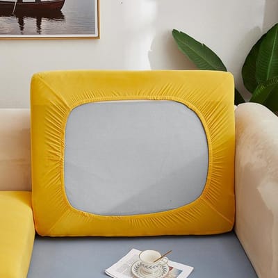 Effen Snoepkleurige Bankkussenhoes Elastische Band Volledige Bedekking Bankbeschermer Huidvriendelijk Comfortabel Voor Thuisgebruik Woonkamer Decoratie TZT