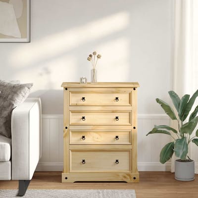 vidaXL - Ladekast - Corona - 92x48x114 - cm - massief - grenenhout