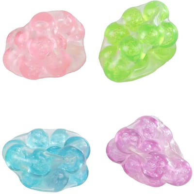 Antistress kralenbal speelgoed kleurrijk 9cm stressbal knisperend.