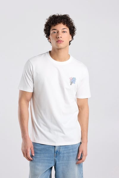 America Today Edson Off White Maat: M | Basic T-Shirts Outlet | Heren | Wit