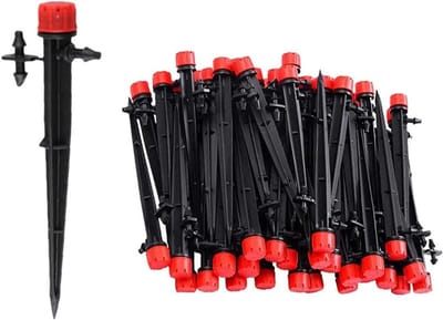 Irrigatie Druppelaars - Watergevers - Planten Water Geven - Verstelbare Straal - 200 Stuks - Rood