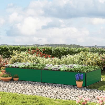 297 x 119 x 39 cm Moestuinbak Halfsize, Groen