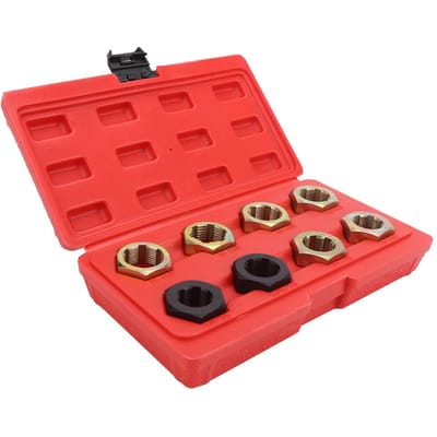 8-delige Schroefdraad Reparatie Kit voor As Spindel Fractioneel Metrisch Koolstofstaal met Opbergkoffer