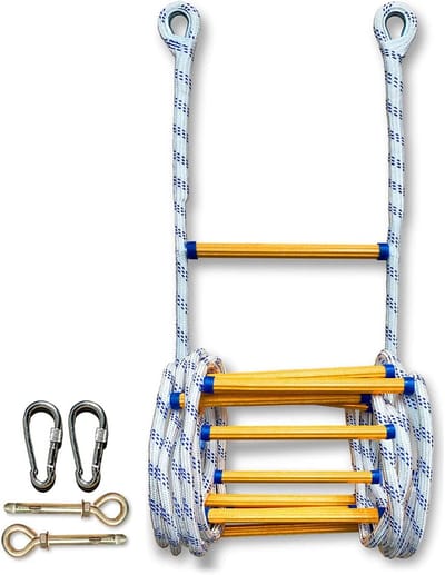 Noodveiligheidsladder - Vluchtladder - Snelle Ontsnapping - Sterke Draagkracht - 3 Meter - Wit