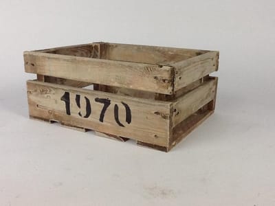 Fruitkist old look "HOLLAND 1970" klein / Houten Kist / Cadeau verpakking / Decoratie kratje - OP=OP