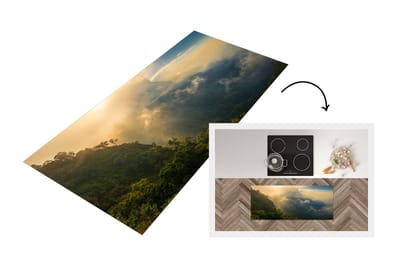 Keukenloper - Loper keuken - Zonneschijn en wolken boven Thaise jungle - 120x50 cm - Keukenloper vinyl