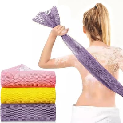 Badhanddoeken (3-delige set) - Nylon badhanddoeken - Zachte reiniging - Lang model - Geschikt voor rug en lichaam