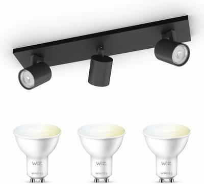 WiZ Runner Opbouwspot (Zwart) - Warm tot Koelwit Licht - Plafondspot met 3 Lichtpunten - GU10 -Te bedienen via WiFi