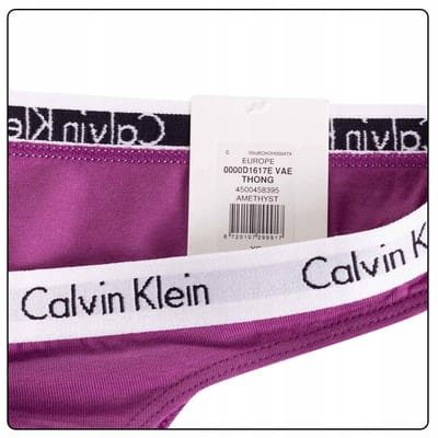 Calvin Klein - Klassieke Dames String - XS - Fiolet - Katoenmix