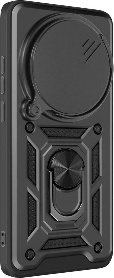 Mayaxess, Hoesje voor Xiaomi 15 Ultra Steunring met camerabescherming, Zwart