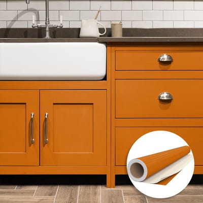 Waterdichte vinyl zelfklevende rol per meter - Afwasbare sticker voor keuken, meubels, kasten, deuren - 60 cm x 40 m - Hazelnoot