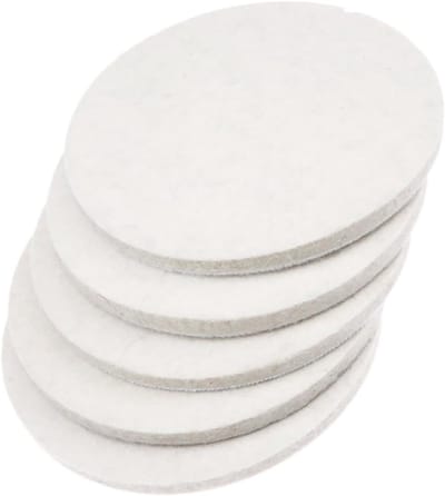 Vilt Polijstpads 125mm x 8mm - Set van 5 voor Polijsten van Glas, Kunststof, Metaal en Marmer, Ideaal voor Badkuip en Orbital Polisher