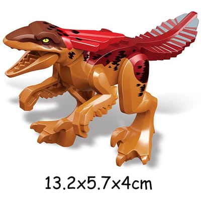 Grote Uitverkoop!!! Jurassic Park World Dinosaurussen Indoraptor Triceratops Indominus Rex T-Rex Model Bouwstenen Speelgoed Voor Kinderen koraalrode kleur