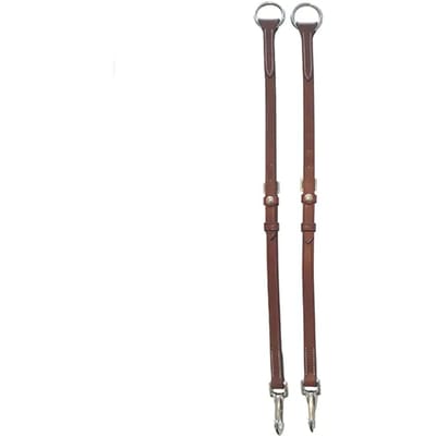 Leren martingaalvork Silver Crown