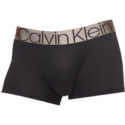 Boxer Calvin Klein Logo Taille Basse Couleur Unie Sous-vêtements Homme Noir NB2540-001 XL gray