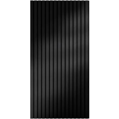 Juskys Jusky's - Akoestische Wandpanelen - Set Van 4 - Donkergrijs Eiken - 2,88 m² - Houten Design & Geluiddempend