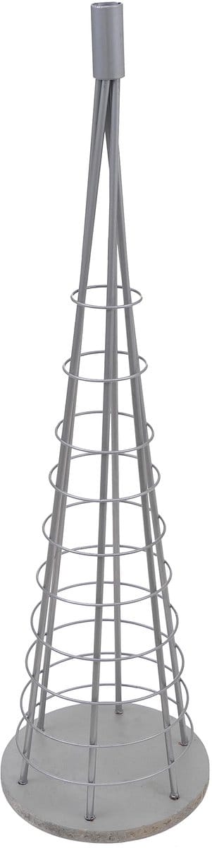 Decoratieboom MCW-O91, kerstboom, sierboom, kerstversiering, kerstboom om te versieren, metaal 90 cm ~ zilverkleurig