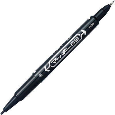 Zebra McKee Fine / Extra Fine Double Sided Marker Black Ink