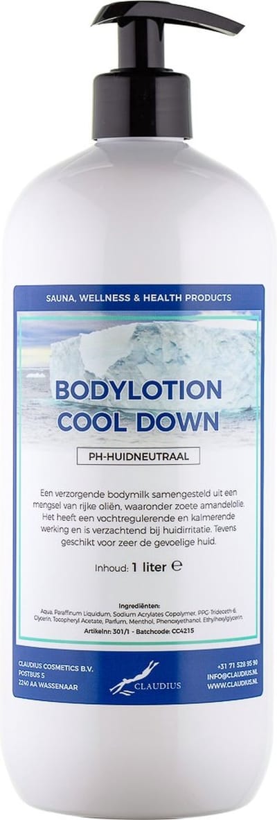 Bodylotion Cool Down 1 Liter - met gratis pomp