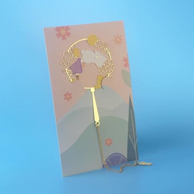 2 pièces Marque-page Métal Culturel et Créatif, Marque-page Ventilateur en Laiton Antique Fait Main, Convient pour les Cadeaux de Remise de Diplôme, d'Anniversaire 2pcs
