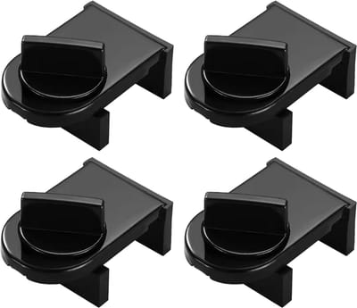 Raamslot - 4 Stuks - Klembeveiliging - Raamstopper - Schuifdeurblokkering - Schuifraamsloten - Window Lock - Bevestigingsclip Voor Horraam - Deurbegrenzer Voor Kinderen En Baby's - Geschikt Voor Schuifdeur in De Woonkame - Zwart