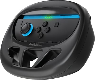 Phreeze Stuur geschikt voor Nintendo Switch 2 & Joy Con - Stuurwiel - Racing Wheel - Hard Kunststof - Controller Houder met Trigger knop