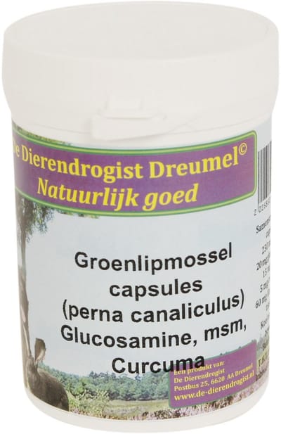 Dierendrogist Groenlipmossel Glucosamine - Voedingssupplement Gewrichten - 150 Capsules