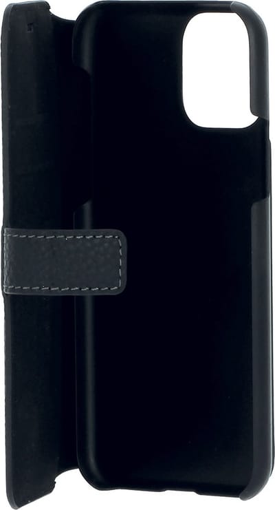 Façonnable, Hoesje geschikt voor Apple iPhone 11 Pro - Sellier Folio met Gelakte Knop, Zwart