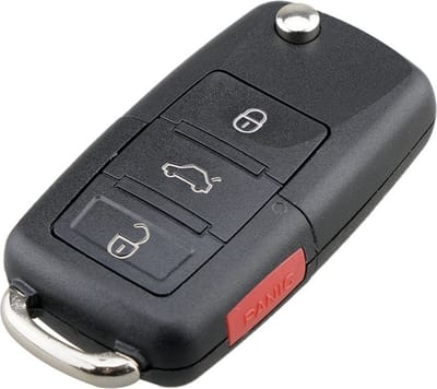 TLVX Sterke Autosleutel Behuizing Geschikt voor VW / VAG / Volkswagen / Skoda / Sleutelbaard HU66 / Ter vervanging van Originele Sleutel behuizing / afstandsbediening Auto / 3 + 1 knops Achterklep knop / Paniek knop / Panic knop / 3 + 1 knoppen