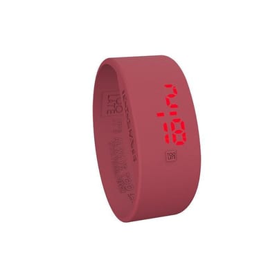 TOO LATE - siliconen horloge - LED WATCH BIG BROTHER - breed 24 mm - Red M