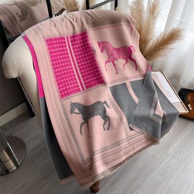 Kashmir Gevoel Sjaal Dikke Warme Winter Deken Vrouwelijke Luxe Kwaliteit Sjaal Wrap Bufanda Poncho Sjaal Pashmina 66X186CM pink