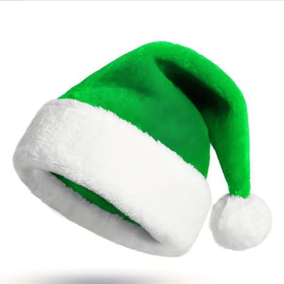 Kerstmuts Kerstmuts voor Volwassen Deluxe Pluche Kerstman Hoed met een Faux Fur Pompom op de bovenkant en breed voor de Kerstman-Groen