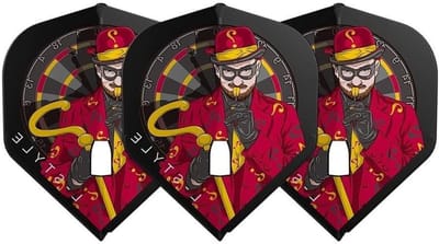 Dart Flights - Standaard Flights - Precisie Darts - Officiële Vorm - L1 Standaard - Zwart