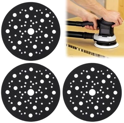Set van 3 Beschermende Pads met een Diameter van 150 mm voor Schuurmachines - 70 Gaten Schuurdisc Bescherming, Geschikt voor Random Orbital Sander en Meer