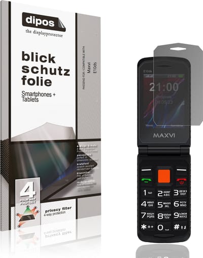 dipos – Matte Privacy Screenprotector geschikt voor Maxvi E10ds | Anti-Spy Beschermfolie