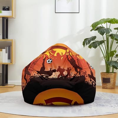 Zitzakhoes - Fauteuilhoes Pofzak - Ontspannen Zitten - Opbergfunctie - 100x120 cm - Rood