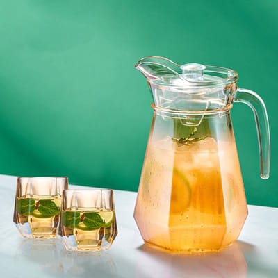 Glazen Koudwaterkan Grote Capaciteit Glazen Theepot Huishouden Hittebestendig Anti-explosie Eendenbekkan 1500-2000ml
